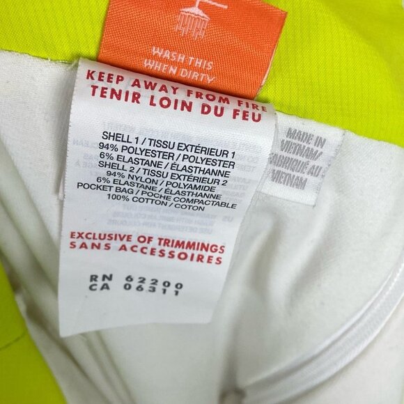 Puma Pleated Tech Golf Skirt White Neon Yellow Skort Trim Pocket Size 0 Tennis - Picture 11 of 14